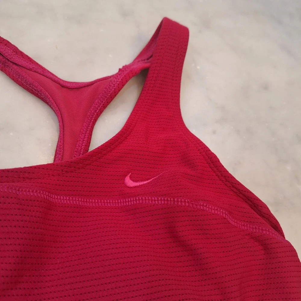 Nike Tank Tops Womens Sm Pink Magenta Dri-FIT Racerback‎ Running Lot of 2 cheer